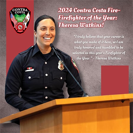 Image of Theresa Watkins Fire fighter of the year.